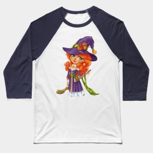 Hallowween Witch Chibi Baseball T-Shirt